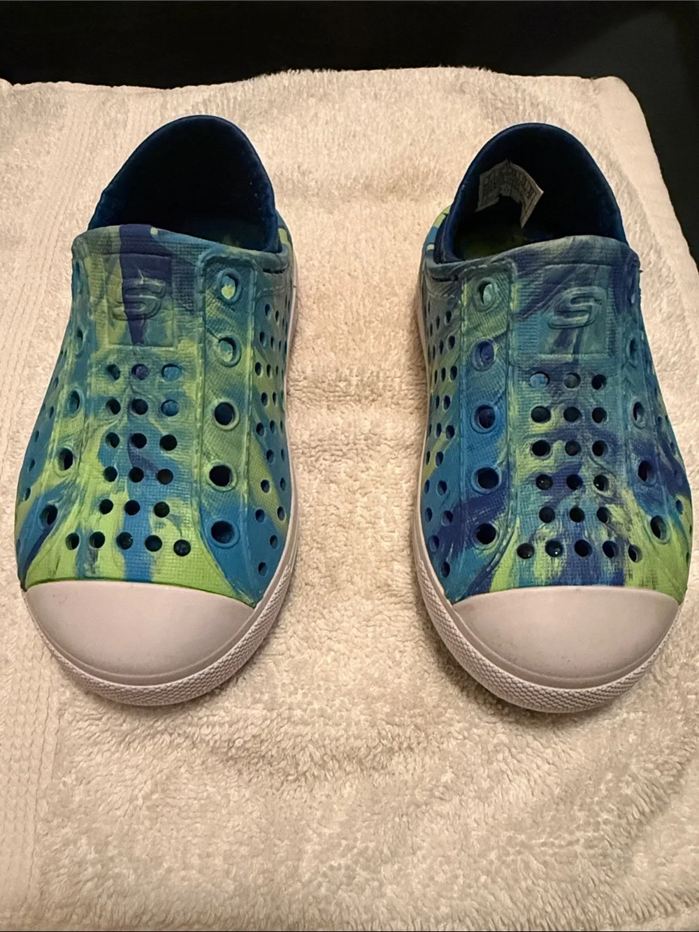 Skechers Kids Blue and Green Slip-On Shoes